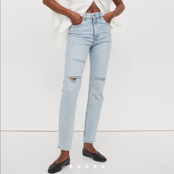 H&M Vintage Slim High Waist Light Denim - Picture 1 of 12